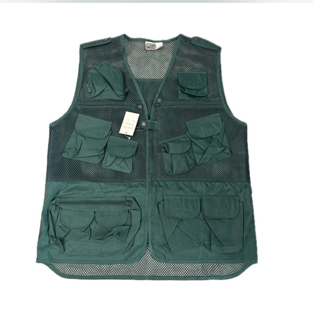 NWT vintage mesh utility vest with multiple pockets